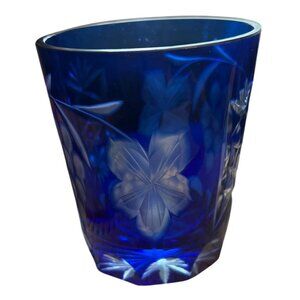 SINGLE Cased Cut to‎ Clear Cobalt Royal Blue Highball Tumbler